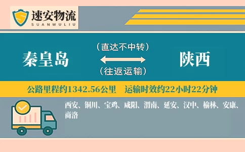 秦皇岛到陕西货运公司