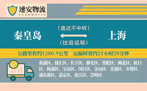 秦皇岛到上海货运公司
