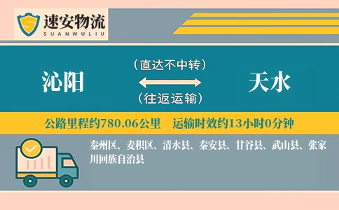 沁阳到天水货运公司
