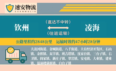 钦州到凌海货运公司