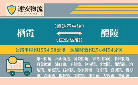 栖霞到醴陵货运公司