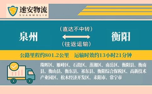 泉州到衡阳货运公司
