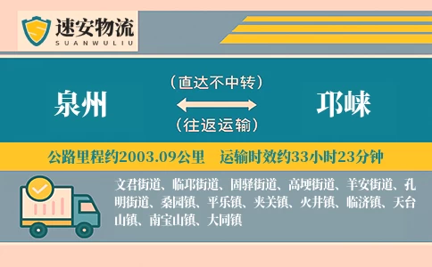 泉州到邛崃货运公司