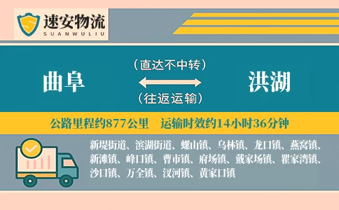 曲阜到洪湖货运公司
