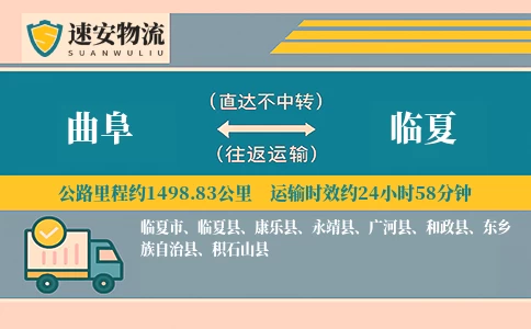 曲阜到临夏货运公司