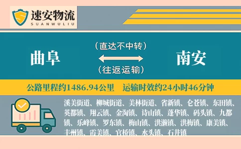 曲阜到南安货运公司