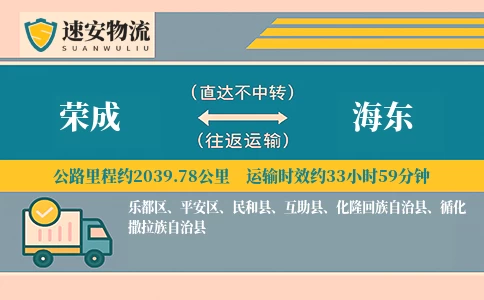 荣成到海东货运公司