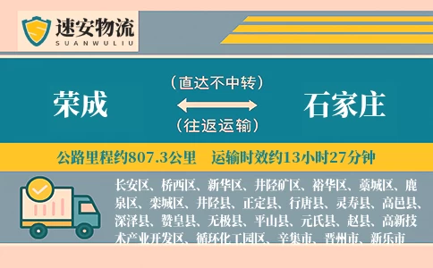 荣成到石家庄货运公司