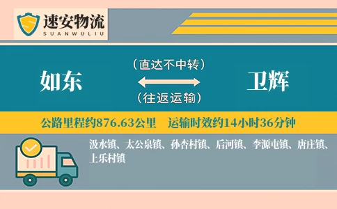 如东到卫辉货运公司