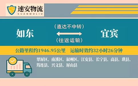 如东到珙县物流公司