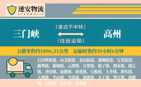 三门峡到高州货运公司