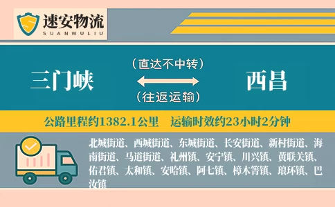 三门峡到西昌货运公司