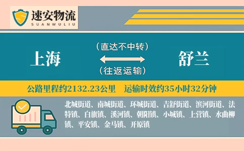 上海到舒兰货运公司