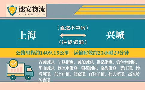 上海到兴城货运公司