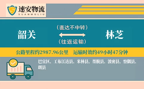 韶关到林芝货运公司