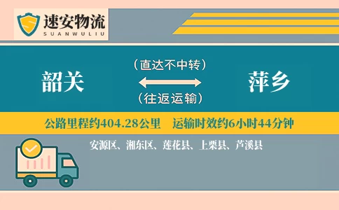 韶关到萍乡货运公司