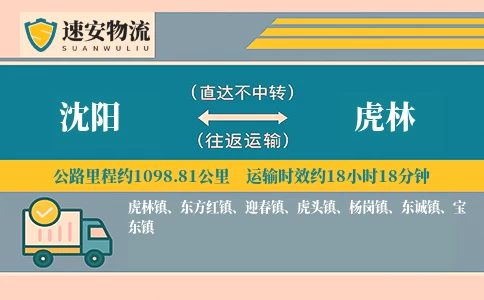 沈阳到虎林货运公司