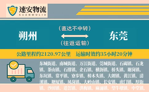 朔州到东莞货运公司