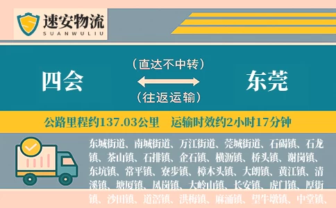 四会到东莞货运公司