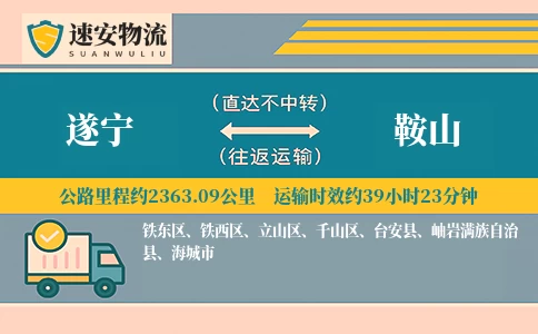 遂宁到鞍山货运公司
