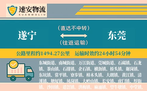 遂宁到东莞货运公司