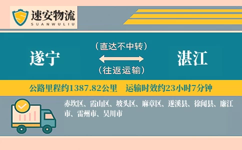 遂宁到徐闻县物流公司