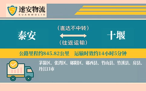 泰安到十堰货运公司