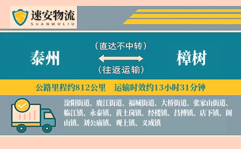 泰州到樟树货运公司