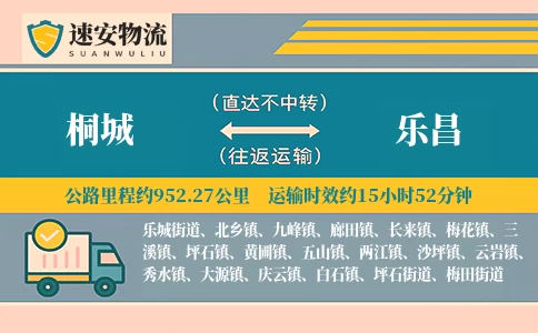 桐城到乐昌货运公司