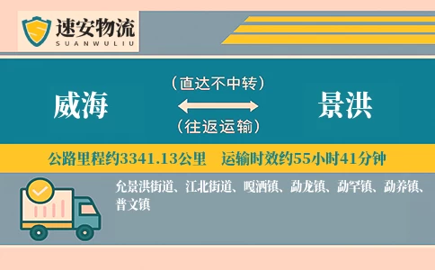 威海到景洪物流公司