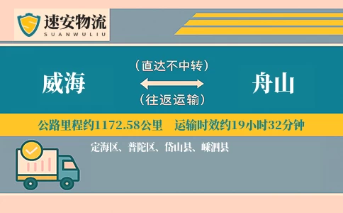 威海到舟山物流公司