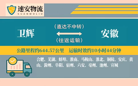 卫辉到安徽货运公司