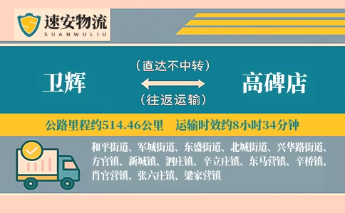 卫辉到高碑店货运公司