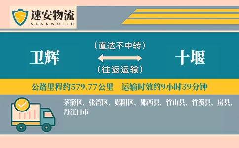 卫辉到十堰货运公司