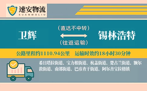 卫辉到锡林浩特货运公司