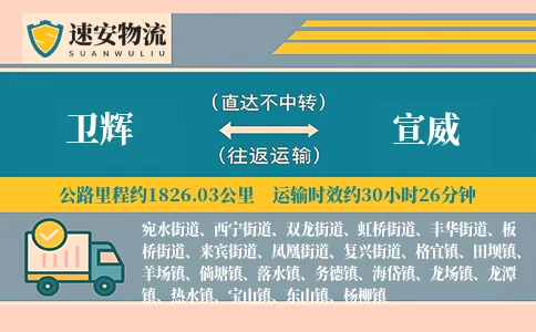 卫辉到宣威货运公司
