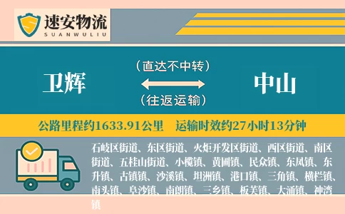 卫辉到中山货运公司