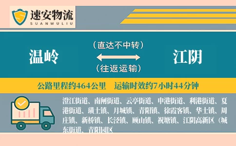 温岭到江阴货运公司