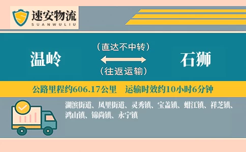 温岭到石狮货运公司