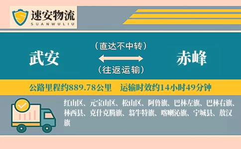 武安到赤峰货运公司