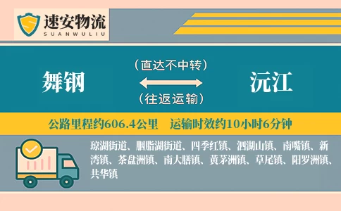 舞钢到沅江货运公司