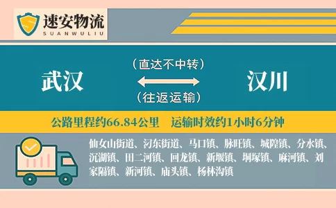 武汉到汉川货运公司