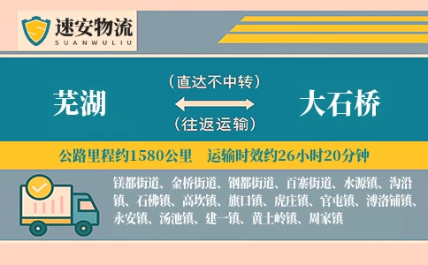 芜湖到大石桥货运公司