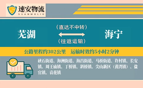 芜湖到海宁货运公司