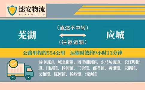 芜湖到应城货运公司