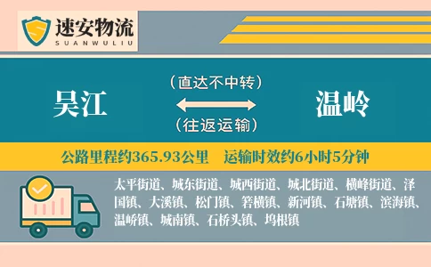 吴江到温岭货运公司