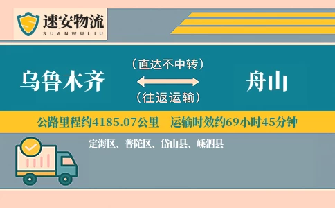乌鲁木齐到舟山物流公司