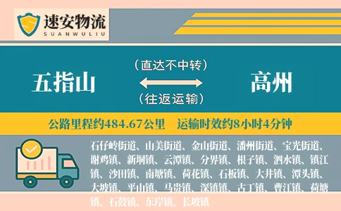 五指山到高州货运公司