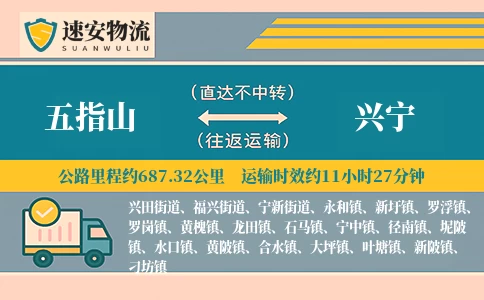 五指山到兴宁货运公司