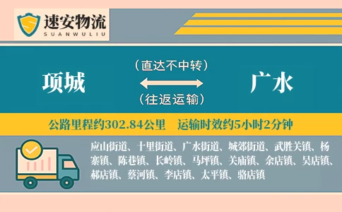 项城到广水货运公司